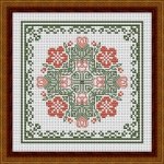 (image for) November Hearts Square With Pansies